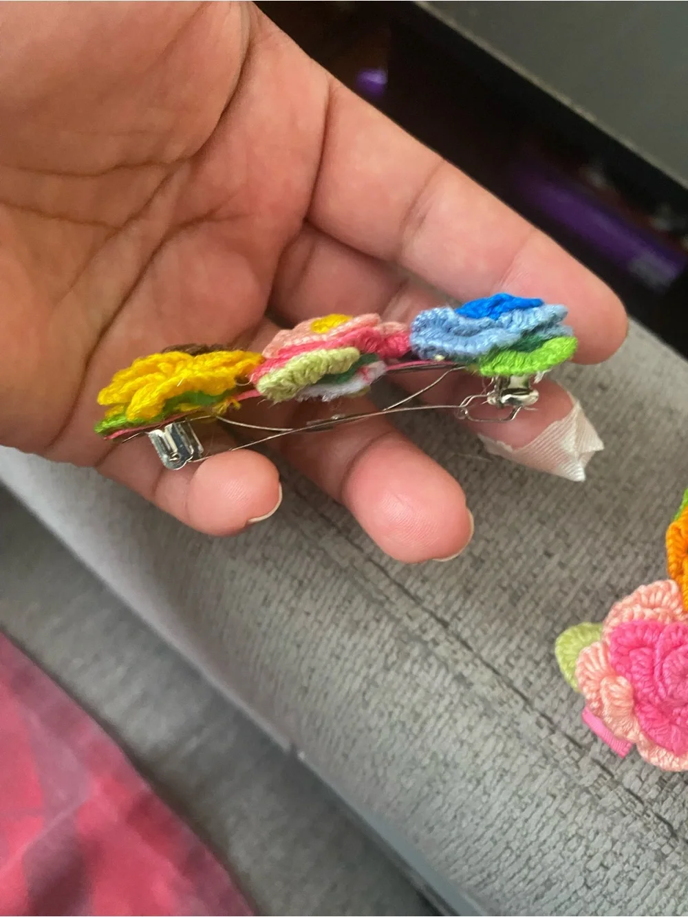 N/A three crocheted